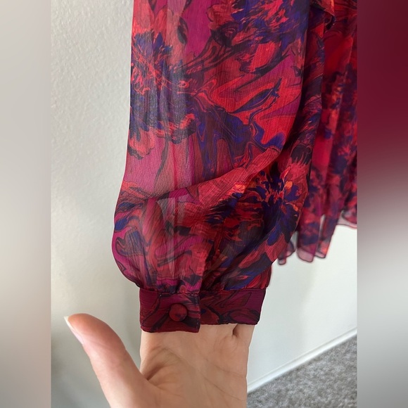 Cinq A Sept Livie Tiered Flowy Floral Mini Dress in Women’s Size 4 - Picture 15 of 15